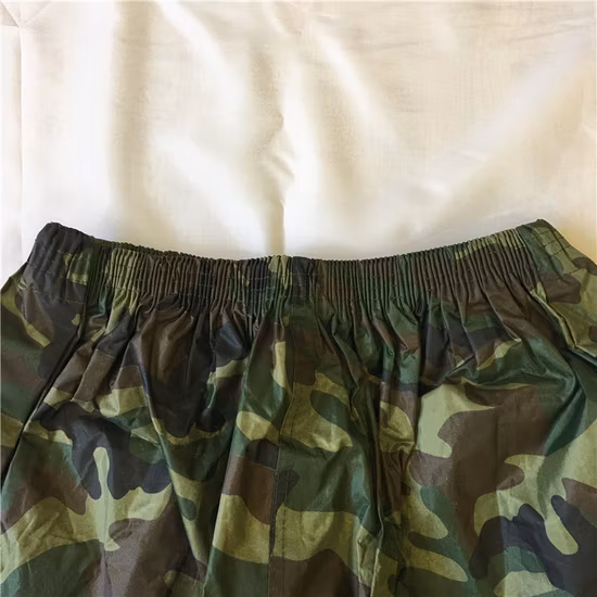 Giacca impermeabile con cappuccio in poliestere/PVC stampato con cappuccio Impermeabile Tuta antipioggia per esterni Pantaloni antipioggia riflettenti ad alta visibilità ad alta visibilità