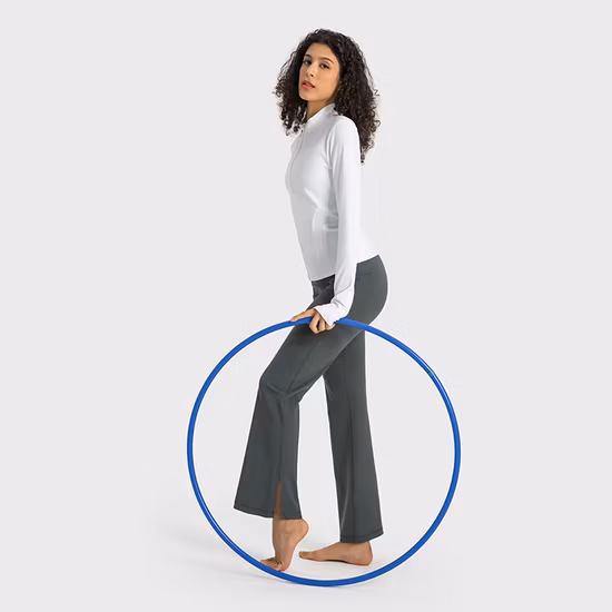 Dl337 Pantaloni da donna nuovi adatti alla pelle a gamba larga Pantaloni a zampa di yoga Pantaloni sportivi versatili Lulu da ballo